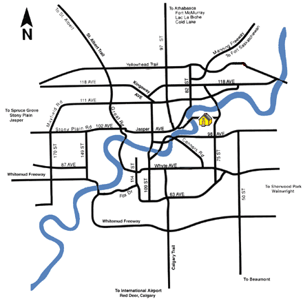 My house on a city map